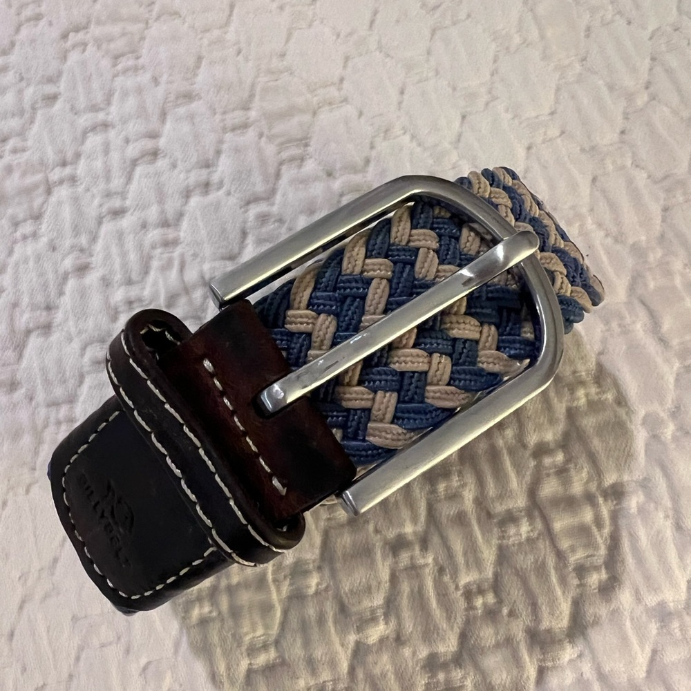 Billy Belt Elastic Woven Blue and Stone